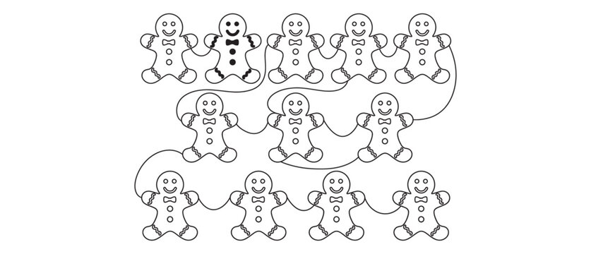 santa Christmas line art style illustrasin vector with transparent background .esp