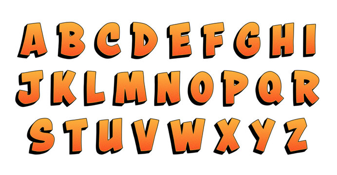 Comic style alphanumeric type face, clean and clear!