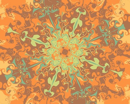 Teracota pattern mandala abstract background illustration 
