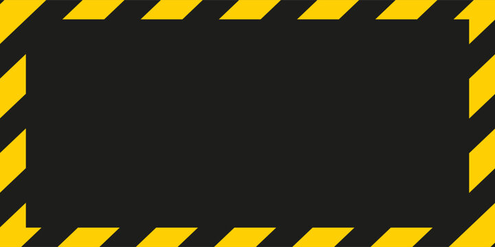 Warning yellow black diagonal stripes line. Safety stripe warning caution hazard danger road vector sign symbol.