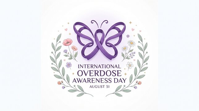 International overdose awareness day butterfly logo