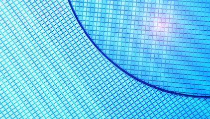 blue silicon wafer for manufacturing semiconductor of integrated circuit.Electronic circuit designs have been built onto the wafers using micromaching including photolithography © xiaoliangge