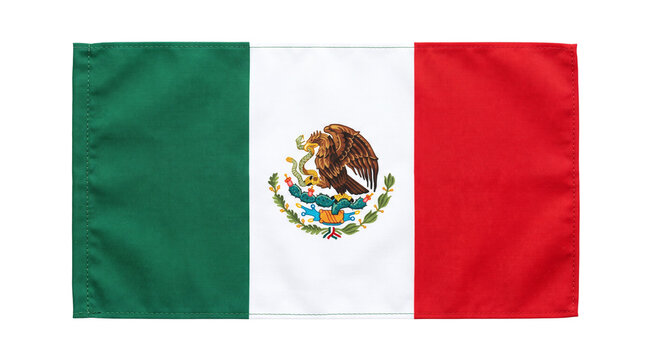 National flag of Mexico with fabric texture
