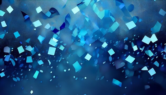 abstract background with blue confetti