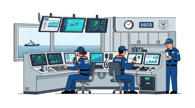 USCG Command Center: Marine Traffic Monitoring and Control