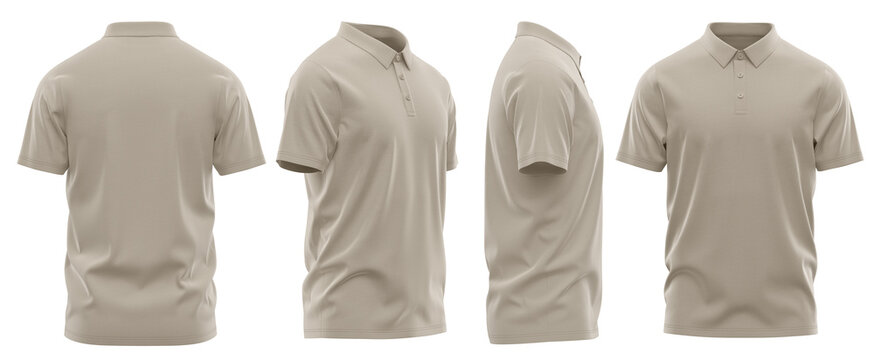  Casual  Polo Shirt - Self Fabric - Short Sleeve - Casual Style ( CLO3D ) 