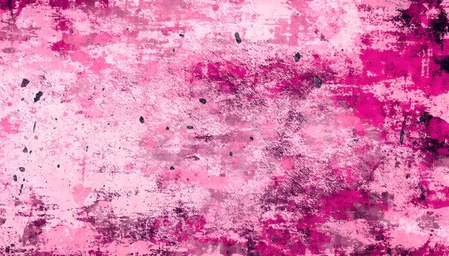 Abstract pink grunge texture background for design projects. Soft watercolor paint splatter surface with vintage distressed effect.