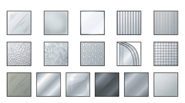 Glass Hatch Patterns High Quality Vector Illustration Set for CAD Architectural Blueprint Drawings