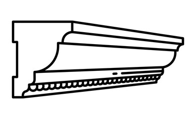 Crown Molding Architectural Profile Vector © Konco