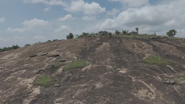 Aerial Drone Footage of Handi Gundi Trail, Ramanagara, Karnataka, India