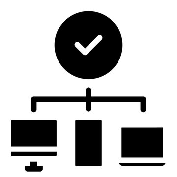 Devices icon glyph style vector illustration