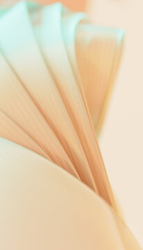 Abstract Ribbon 3D Wave Sculpture With Soft Flowing Fabric.