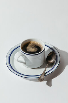 Diner Coffee on White Background