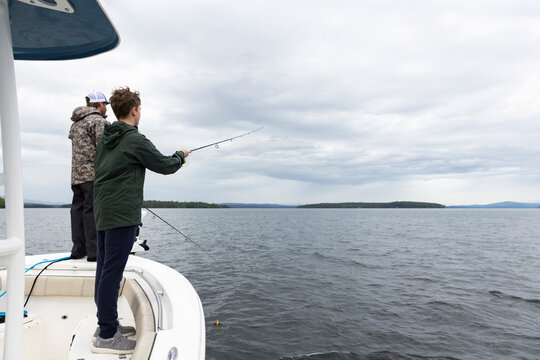 Lake Fishing Guide  teen boy client 