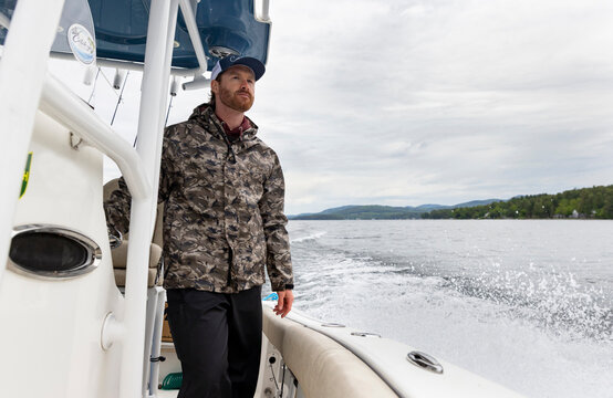 Fisherman Confident  Portrait Lake New Hampshire 