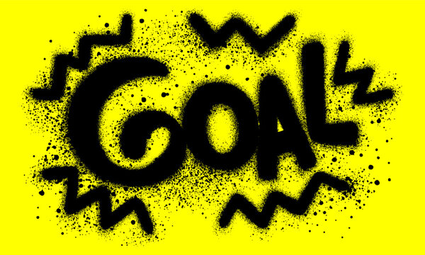 Spray Painted Graffiti Goal Word Sprayed isolated with a white background. Vector illustration.
