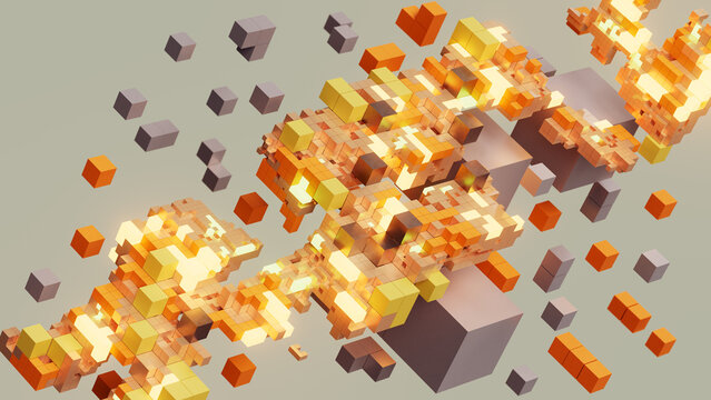 Floating Voxel Clusters Representing Distributed Data and AI Systems