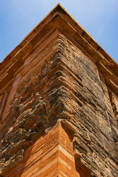 Po Nagar Cham Towers ancient stone relief detail, Nha Trang, Vietnam