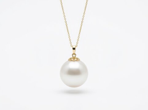 Elegant Pearl Pendant on Gold Chain