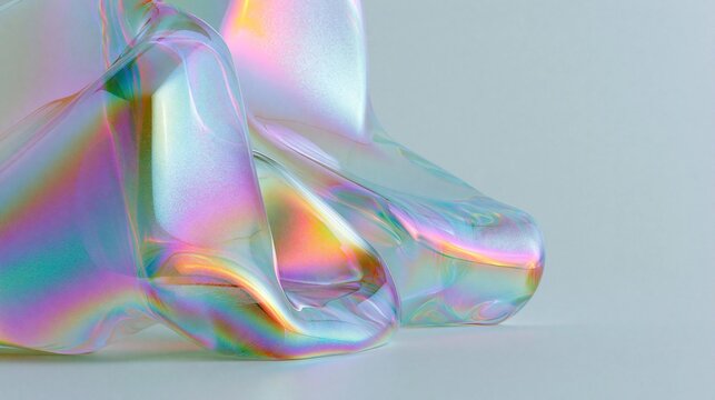 Digital art piece that appears to be a 3d rendering of a pair of high-heeled shoes.