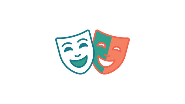 Theatrical comedy and tragedy masks.