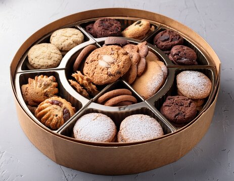 box of assorted cookies