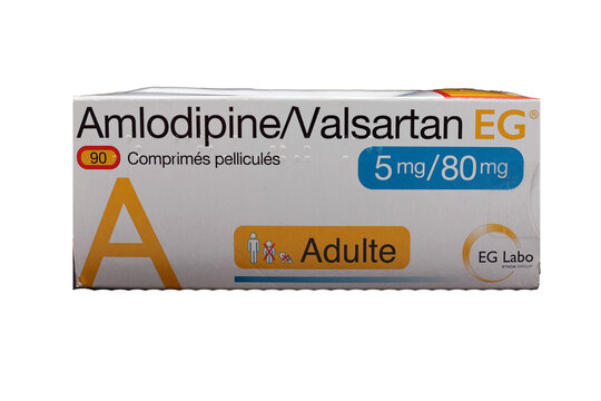 Boite de comprim&eacute; d Amlodipine Valsartan de chez EG labo