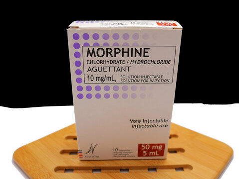 boite de 10 ampoules de morphine injectable laboratoire Aguetant