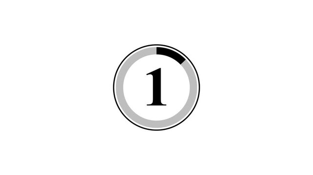 5 second countdown timer animation from 5 seconds to 0 seconds on a transparent background. 5 second countdown timer animation for special deal Promotions.