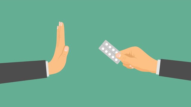 refusing medication video animation refuse medicine pill concept