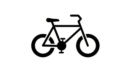 Fototapeta premium Black silhouette icon of a bicycle