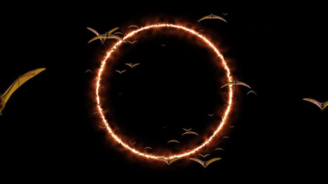 Horror bats flying toward animation. bats flying randomly on transparent alpha background.