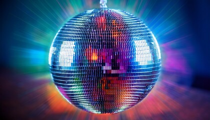 disco ball reflecting vibrant light