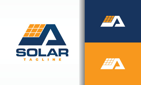 Letter A Solar Panel Logo