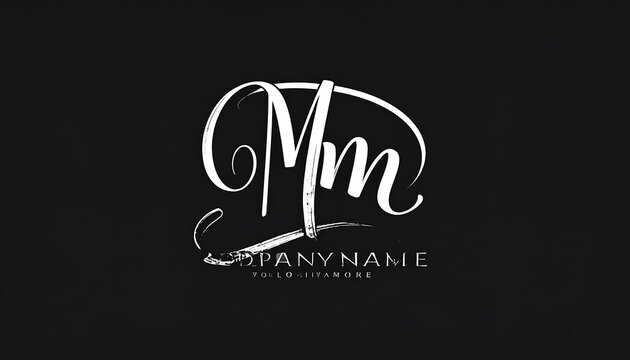 A black and white image with elegant cursive text and placeholder words