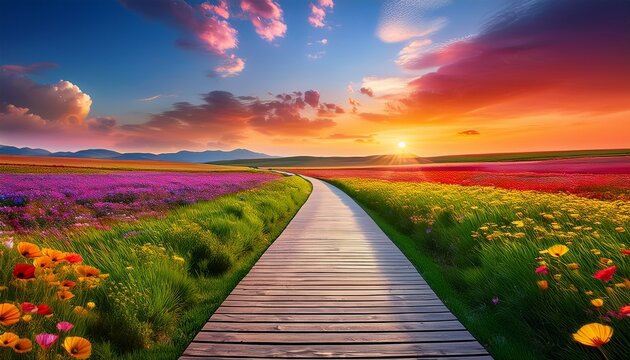 a vibrant colorful pathway representing life s journey and self discovery