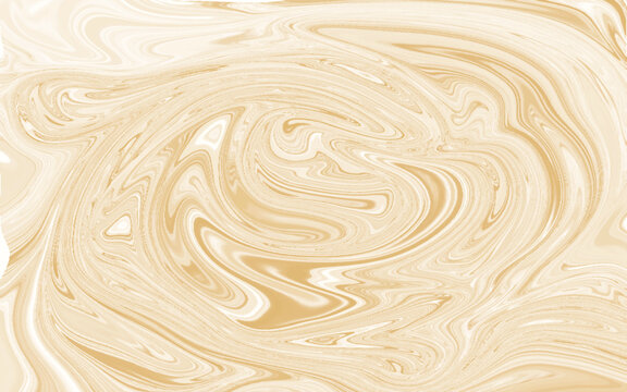 Modern abstract fluid art marble design. Brown ebru liquid marble background. 