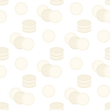 cotton pads discs seamless pattern