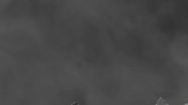 Crack in a cement wall. Screensaver with destruction. Animation of a concrete wall destruction with dust on a transparent background. Concrete explosion. Broken concrete wall. Concrete wall destructio