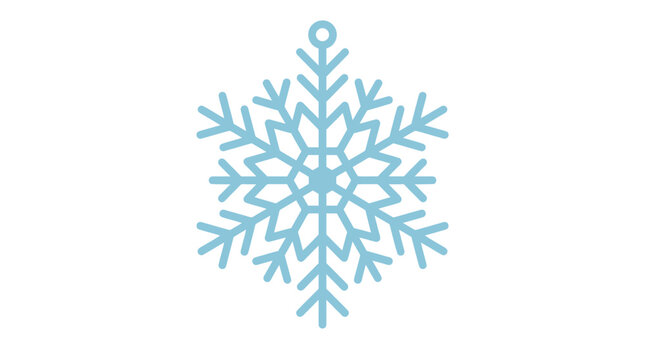 Snowflake forms intricate patterns in cold air naturally outdoors