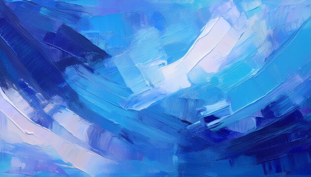abstract blue paint texture background dynamic brush strokes and scraped acrylic pattern modern artistic backdrop for design