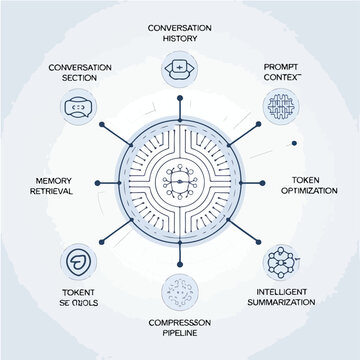 Context Management Architecture with Memory Retrieval, Token Optimization, and Intelligent Summarization Flow