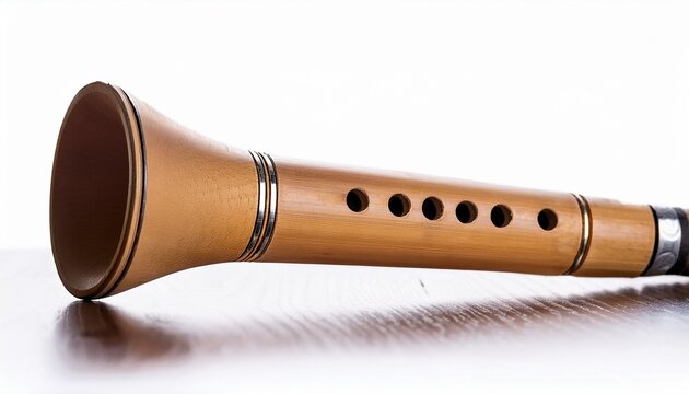 wooden recorder with finger holes