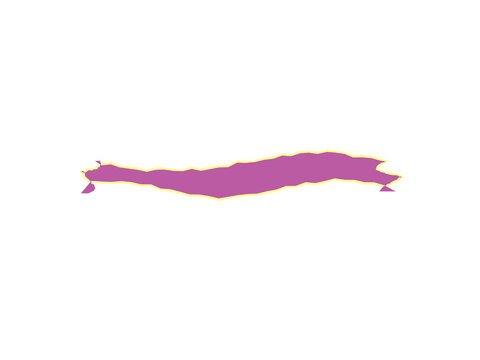 A wavy purple banner with a yellow border for decorative text display