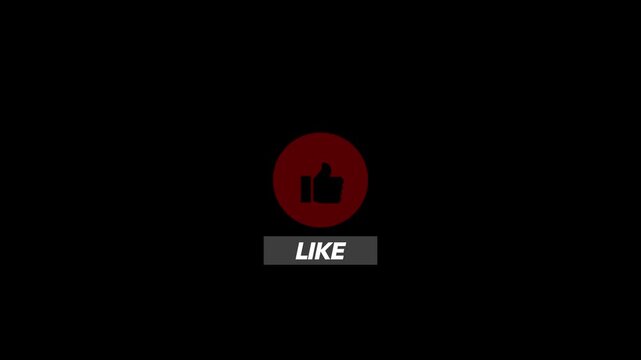 Social media like button animation with thumbs up overlay