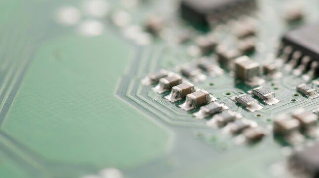 Clean solder joints on electronic circuit board under macro inspection
