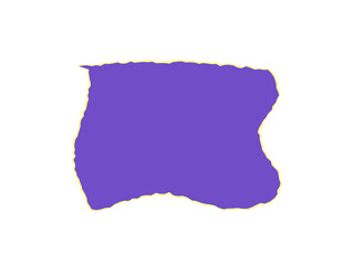 Obraz premium A vibrant purple paper scrap featuring a distinct and jagged yellow edge