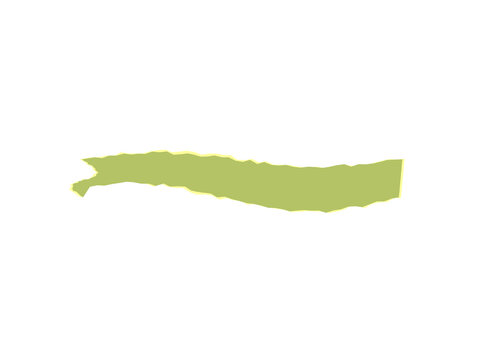 A single piece of light green torn paper with a ragged textured edge