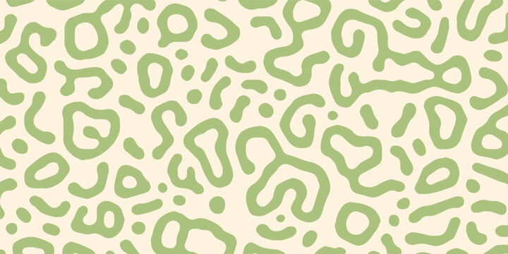 Abstract green turing lines organic shape patterns background design art modern