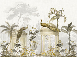 Indian traditional mural wallpaper  © kalakarilife